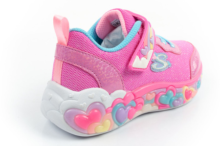 Pantofi sport Skechers S Lights LED pentru copii, cu velcro, pentru fete