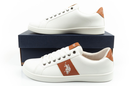 Pantofi sport U.S. Polo Assn. pentru bărbați, la modă, albi, confortabili