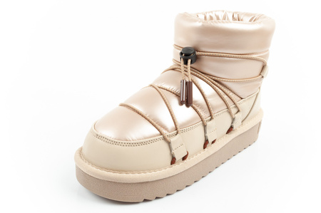 Ghete de zăpadă de iarnă pentru femei D.Franklin, ghete aurii izolate la modă