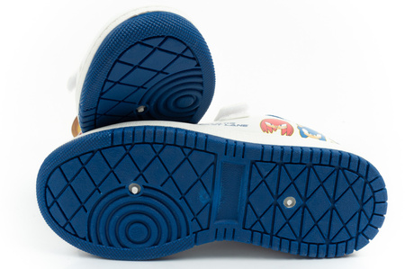Teniși Leomil Sonic ușori cu velcro pentru copii, de culoare albă