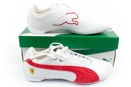 Pantofi sport Puma pentru bărbați Ferrari Future Cat, piele naturală albă, la modă