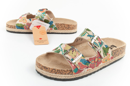 Pantofi Lee Cooper pentru femei, papuci de casă, model floral multicolor, confortabili