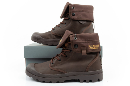 Teniși sport Palladium Baggy Coated pentru bărbați, maro închis la modă