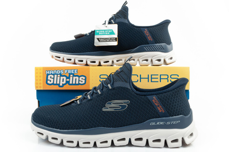 Teniși Skechers Glide-Step pentru bărbați, confortabili, slip-ins, bleumarin