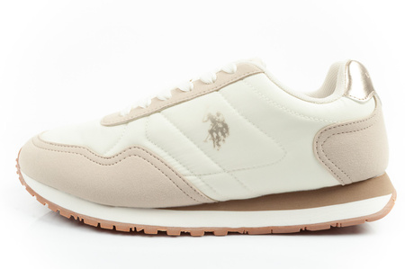Teniși U.S. Polo Assn. pentru femei, la modă, confortabili, ecru