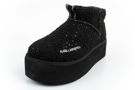 Ghete de zăpadă pentru femei Karl Lagerfeld Thermo, cu blană, negre [KL48522W W0S]