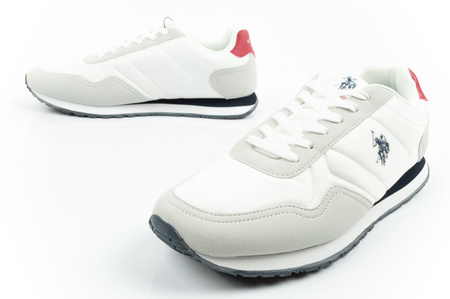 Teniși bărbătești U.S. Polo Assn., la modă, confortabili, albi