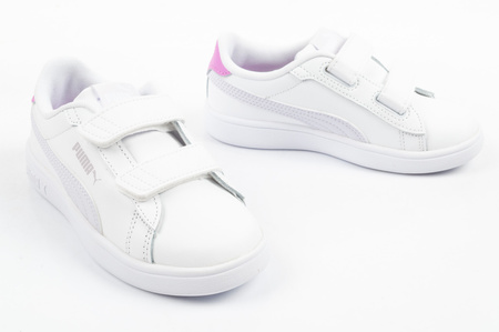 Pantofi sport Puma Smash 3.0 pentru copii, piele albă, la modă