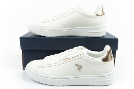 Teniși U.S. Polo Assn. pentru femei, la modă, confortabili, albi