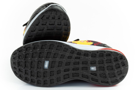 Pantofi sport pentru copii Leomil, adidași ușori Pokemon cu velcro, LED, negri