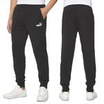 Pantaloni sport pentru bărbați Puma Ess Logo, negri, din bumbac [586716 01]