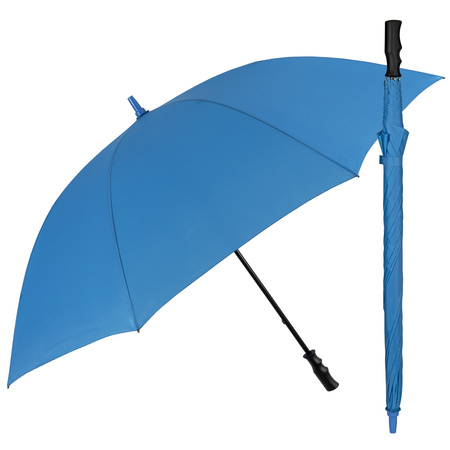 Umbrelă de golf manuală Perletti XXL, lungime 132 cm, albastră, rezistentă la vânt