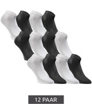 Sosete Jack&Jones unisex din bumbac [12260511 BLK/WHT] Pachet 12, negru, alb.
