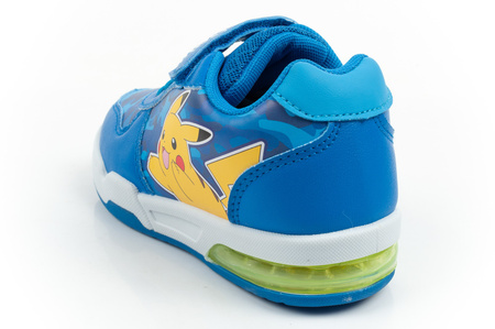 Pantofi sport pentru copii Leomil, adidași ușori Pokemon cu velcro și LED albastru deschis