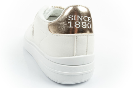 Teniși U.S. Polo Assn. pentru femei, la modă, confortabili, albi