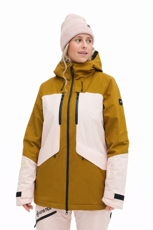 Jachetă sport de iarnă O'Neill pentru femei, pentru snowboarding, GTX RECCO Skis, roz și maro