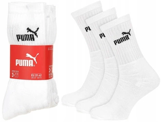 Puma Crew [7308 300] Pachet de 3 șosete lungi albe.