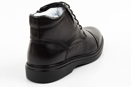 Ghete elegante Lee Cooper pentru bărbați, din piele, negre, cu izolație