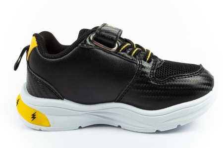 Pantofi sport pentru copii Leomil, adidași ușori Pokemon cu velcro, LED, negru și galben