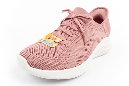 Pantofi sport Skechers Ultra Flex pentru femei, model tenis SLIP-INS, roz, confortabili