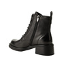 Ghete de damă Lee Cooper, negre, cu fermoar, din piele naturală