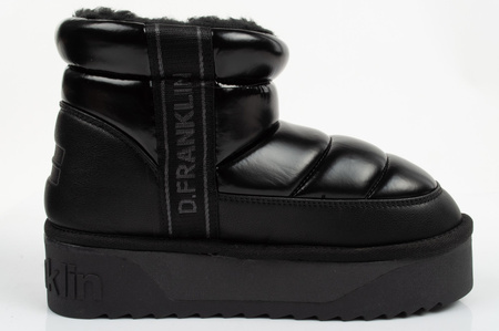 Pantofi de iarna dama D.Franklin [DFSH371011-BLAC], negri.