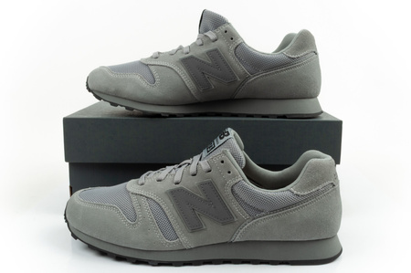 Pantofi sport New Balance 373 pentru bărbați, piele gri la modă și piele întoarsă