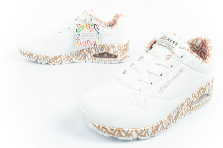 Pantofi sport de damă Skechers Uno - Loving Love [155506/WTRG], alb.