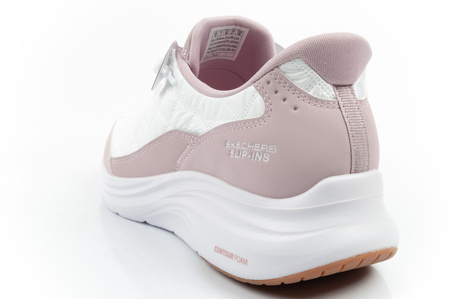 Pantofi sport confortabili Skechers Contour Foam White Slip-Ins pentru femei