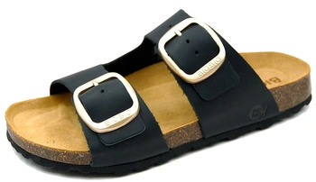 Sandale damă Bio Bio, model turnat, piele naturală, negru