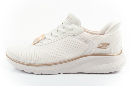 Teniși Skechers Bobs Squad Chaos SLIP-INS pentru femei, în culoarea albă