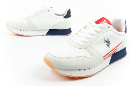 Pantofi sport U.S. Polo Assn, adidași bărbați, la modă, comozi, albi