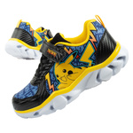 Pantofi sport pentru copii Leomil, adidași ușori Pokemon cu velcro, LED, negru și galben