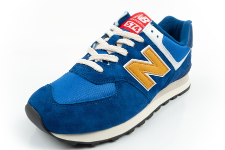 Pantofi sport New Balance 574 pentru bărbați, piele la modă, albaștri