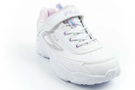 Pantofi sport Fila Skye V Kids cu velcro pentru fete, albi