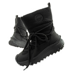 Pantofi de drumeție izolați Lee Cooper pentru femei, de iarnă, negri, din piele naturală