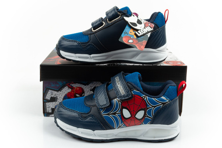 Pantofi sport pentru copii Leomil, pantofi sport Spiderman, ușori, cu velcro, negru, albastru