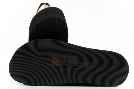 Ghete de zăpadă pentru femei Karl Lagerfeld Thermo cu blană aurie [KL48554 HGD]