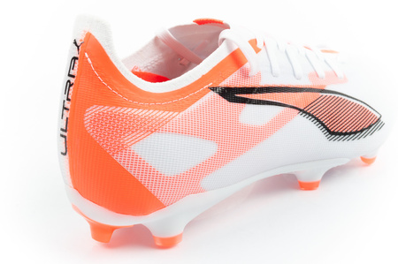 Ghete de fotbal Puma Ultra 5 Match FG/AG, Teren Ferm, Alb/Portocaliu