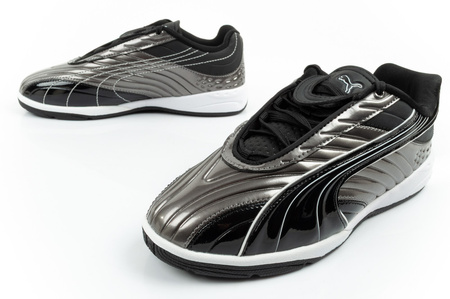 Pantofi sport Puma V-S2 Goalgetter pentru copii, argintii la modă