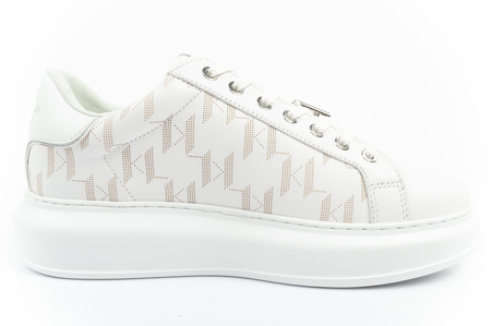 Pantofi sport bărbați Karl Lagerfeld Kapri din piele naturală, albi [KL52563 01W]