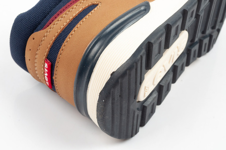 Pantofi sport Levi's Sierra High-Top pentru copii, maro, cu velcro