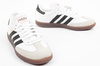Teniși Adidas Samba, piele la modă, alb