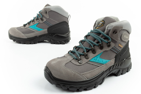 Ghete de drumeție din piele impermeabile Grisport pentru femei, gri