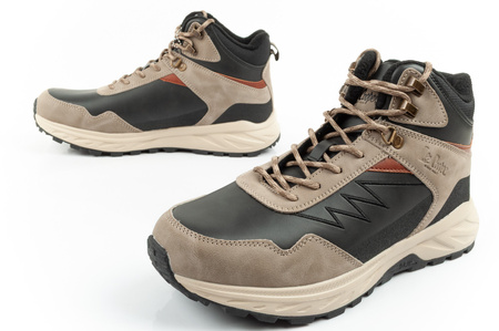 Pantofi de drumeție de iarnă Lee Cooper pentru bărbați cu baretă izolată la gleznă, bej, negru