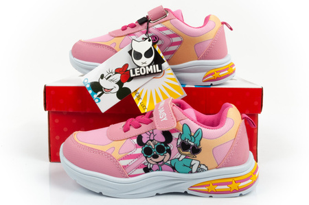 Pantofi sport pentru copii Leomil [DM011005] Minnie Mouse LED, roz.