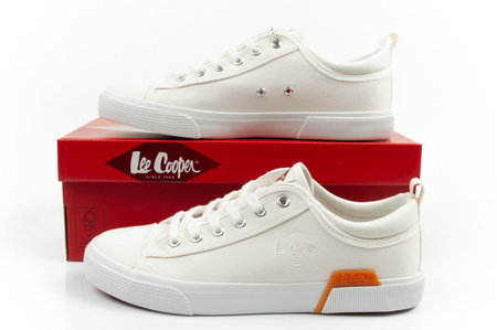 Teniși Lee Cooper pentru bărbați, albi la modă, confortabili