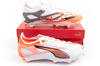 Ghete de fotbal Puma Ultra 5 Match FG/AG, Teren Ferm, Alb/Portocaliu