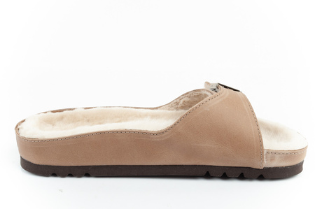 Flip-flops pentru damă Scholl Iconic MEG Taupe [F303171062] Blană, bej.