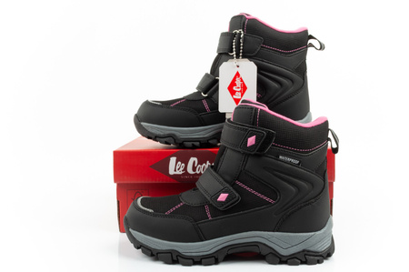 Ghete de zăpadă de iarnă pentru copii Lee Cooper, impermeabile și izolate, negre